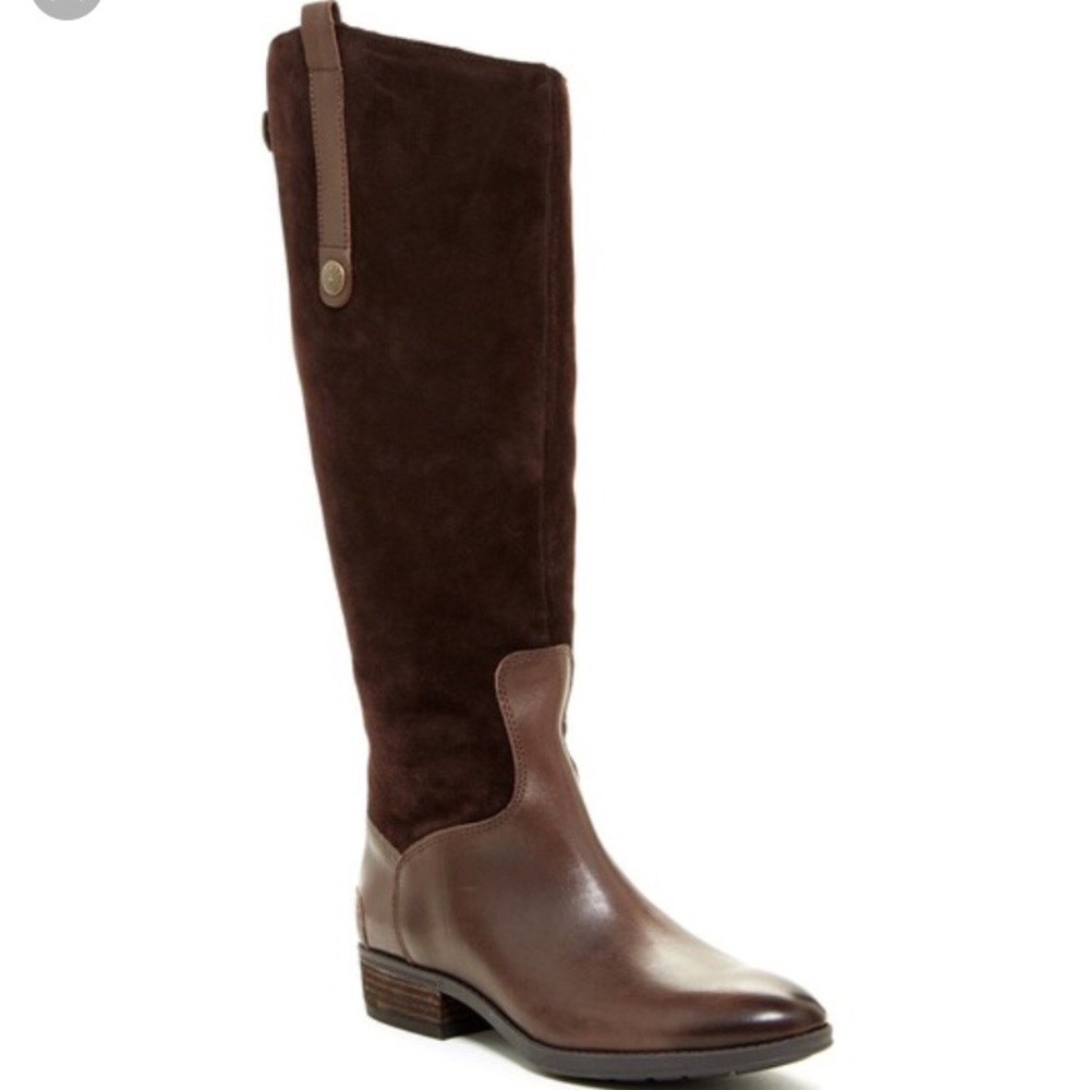Sam Edelman Brown Suede Tall Leather Boots
